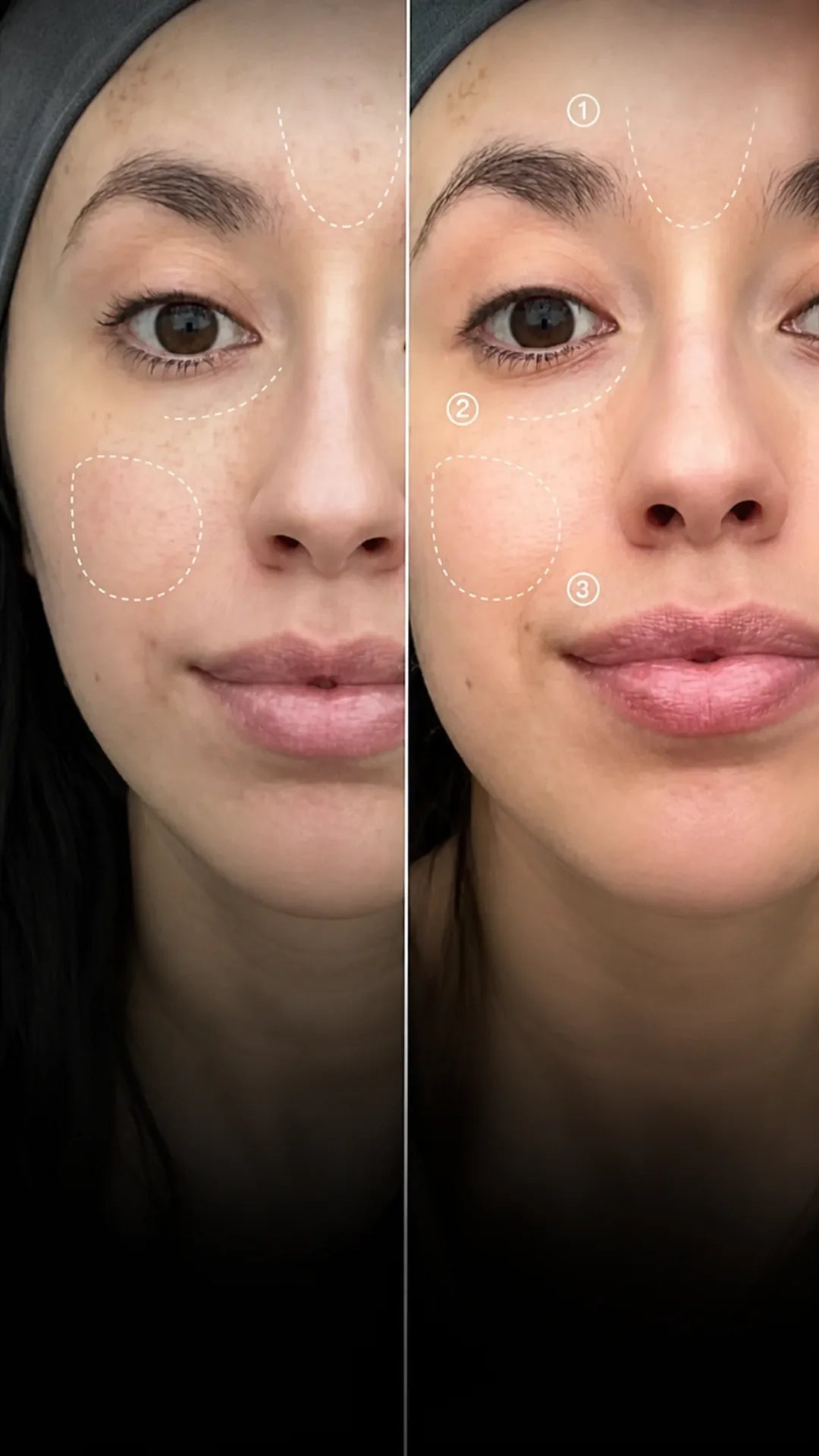 Comparación visual de textura facial
