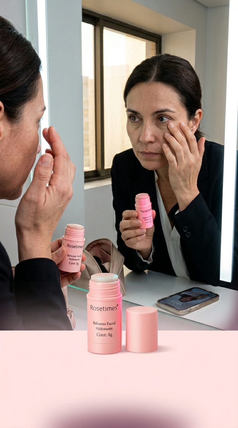 Bálsamo Rosa Facial Hidratante Antiarrugas
