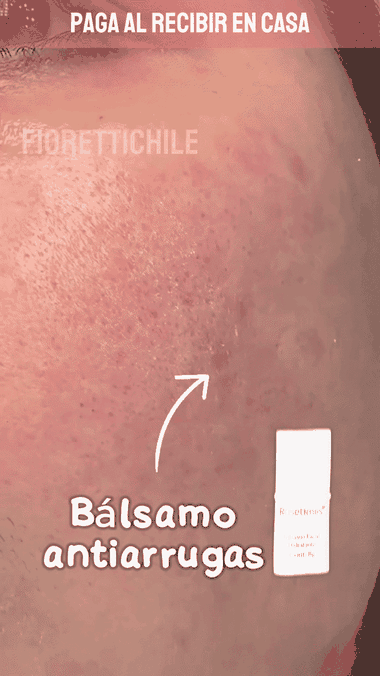 Demostración del bálsamo antiarrugas sobre la piel