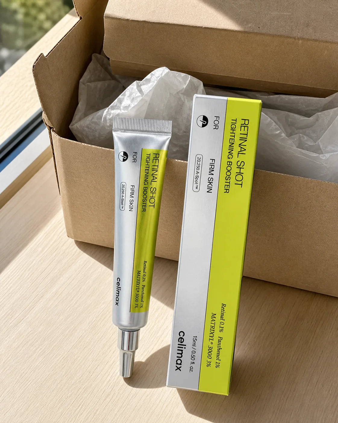 Celimax Retinal Shot sellado y listo para entrega